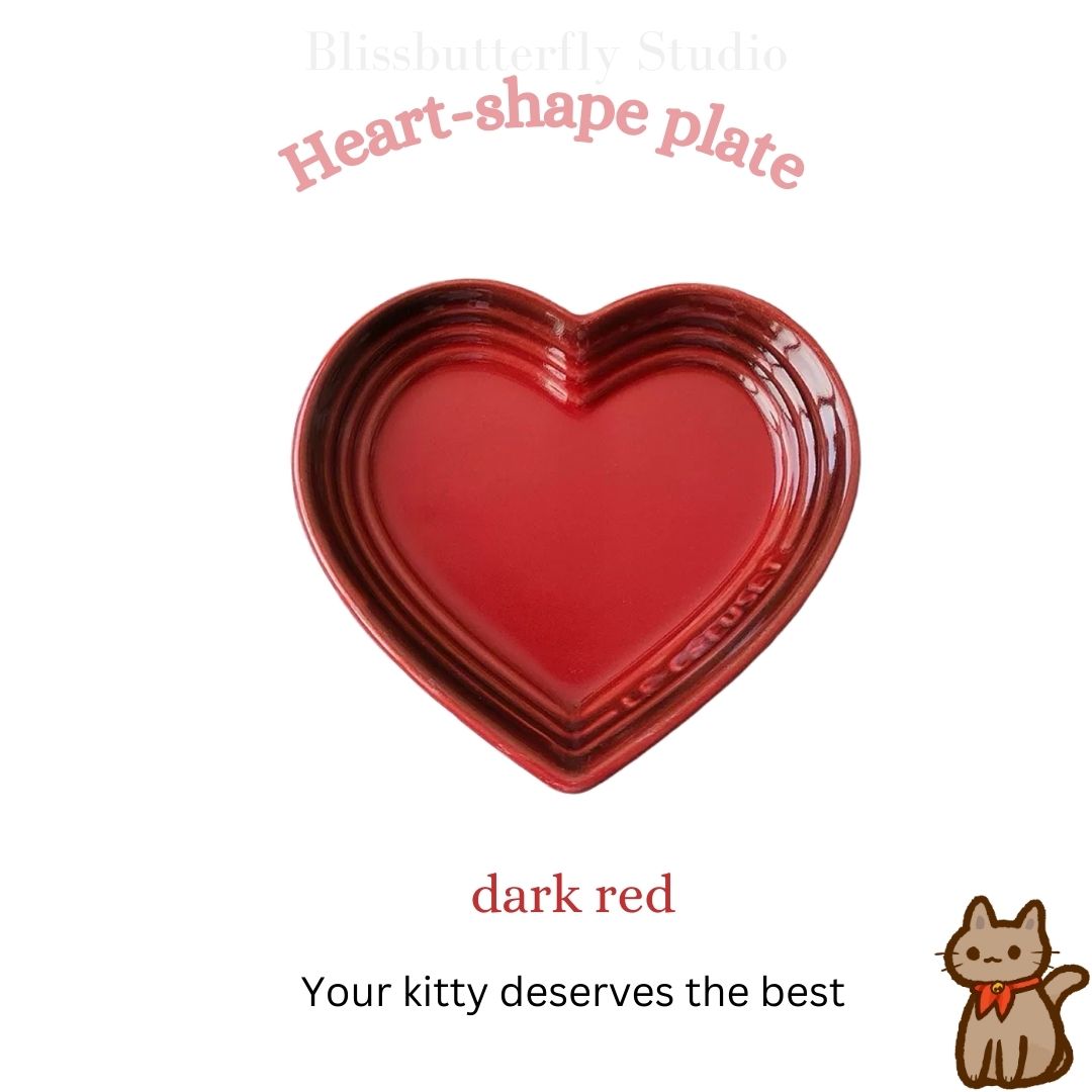 Ceramic Cat Plates Cat Food Bowls Shallow Bowls for Kitten, Ceramic Cat Plates
