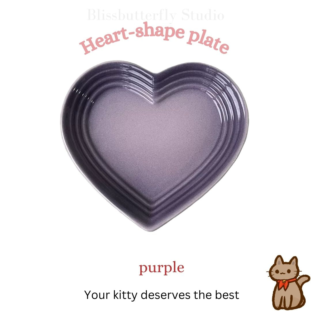 Ceramic Cat Plates Cat Food Bowls Shallow Bowls for Kitten, Ceramic Cat Plates
