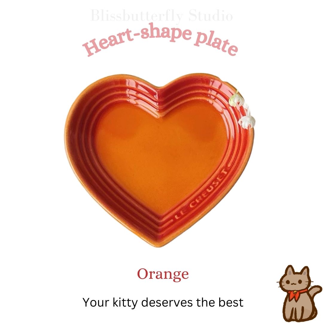 Ceramic Cat Plates Cat Food Bowls Shallow Bowls for Kitten, Ceramic Cat Plates