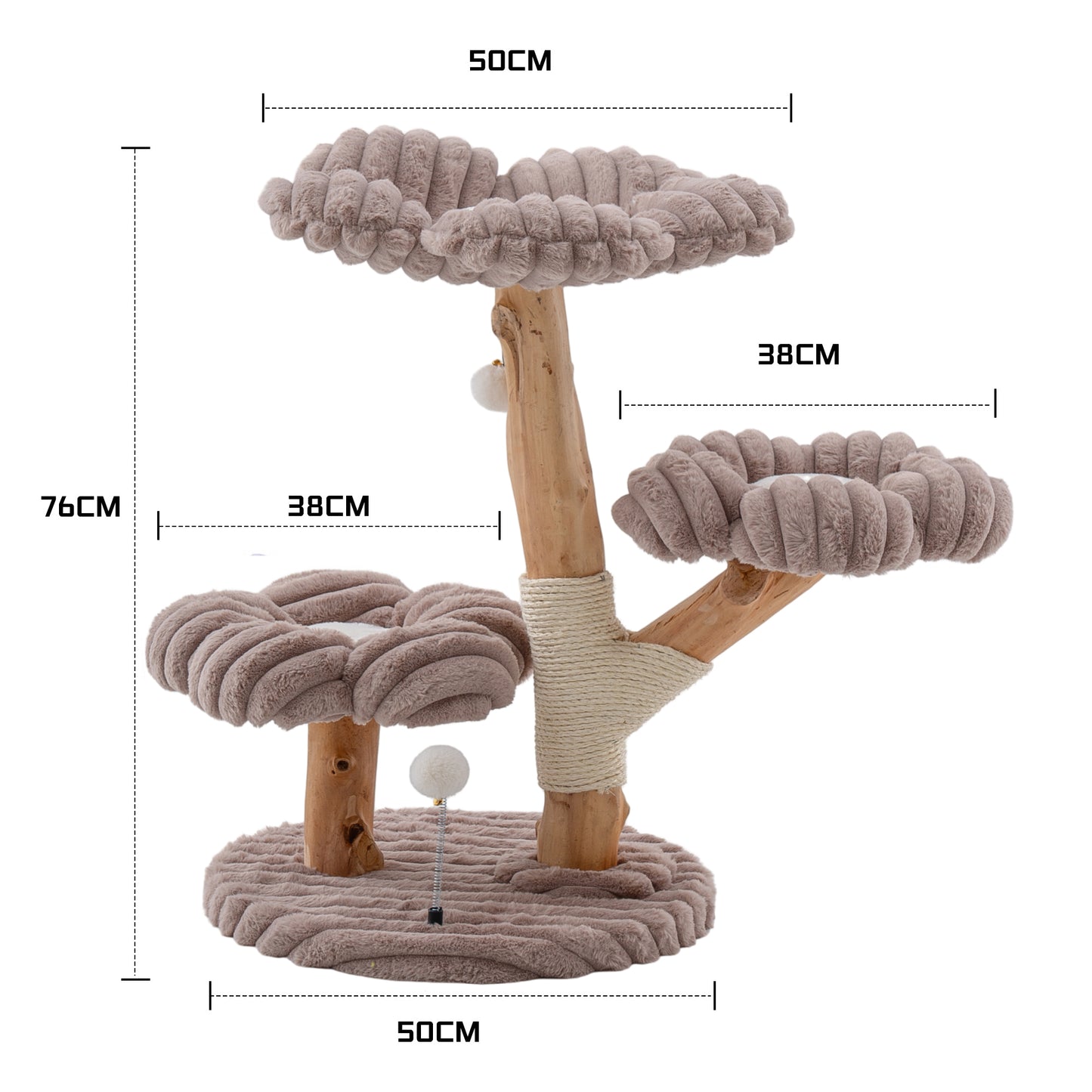 Solid Wood Flower Cat Tree — Where Fine Furniture Meets Feline Nature
