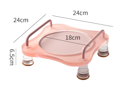 Acrylic Elevated Cat Bowl Stand with Non-Slip Feet β Raised Feeder for Ceramic Cat Plates