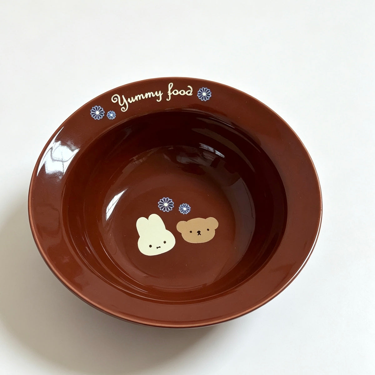 Cute Bunny & Puppy Ceramic Cat Bowl