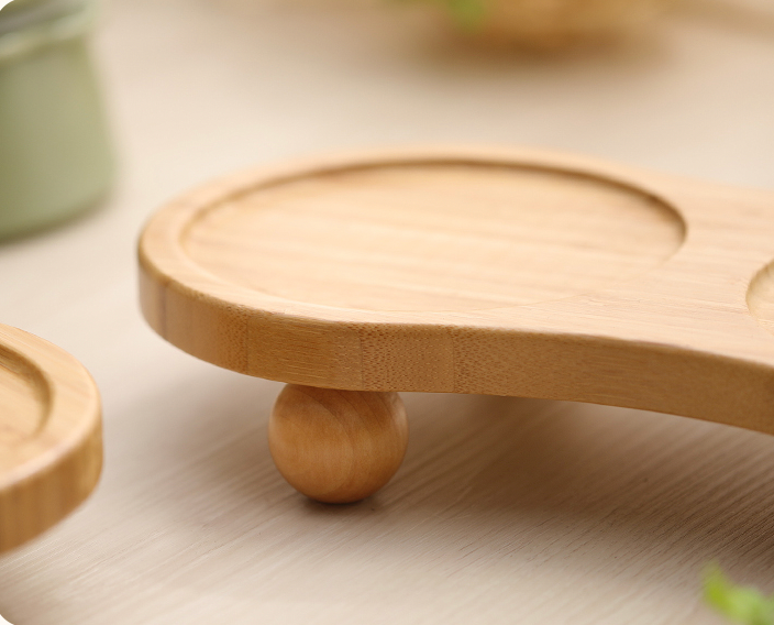 Bamboo Stand for Cat Bowls,