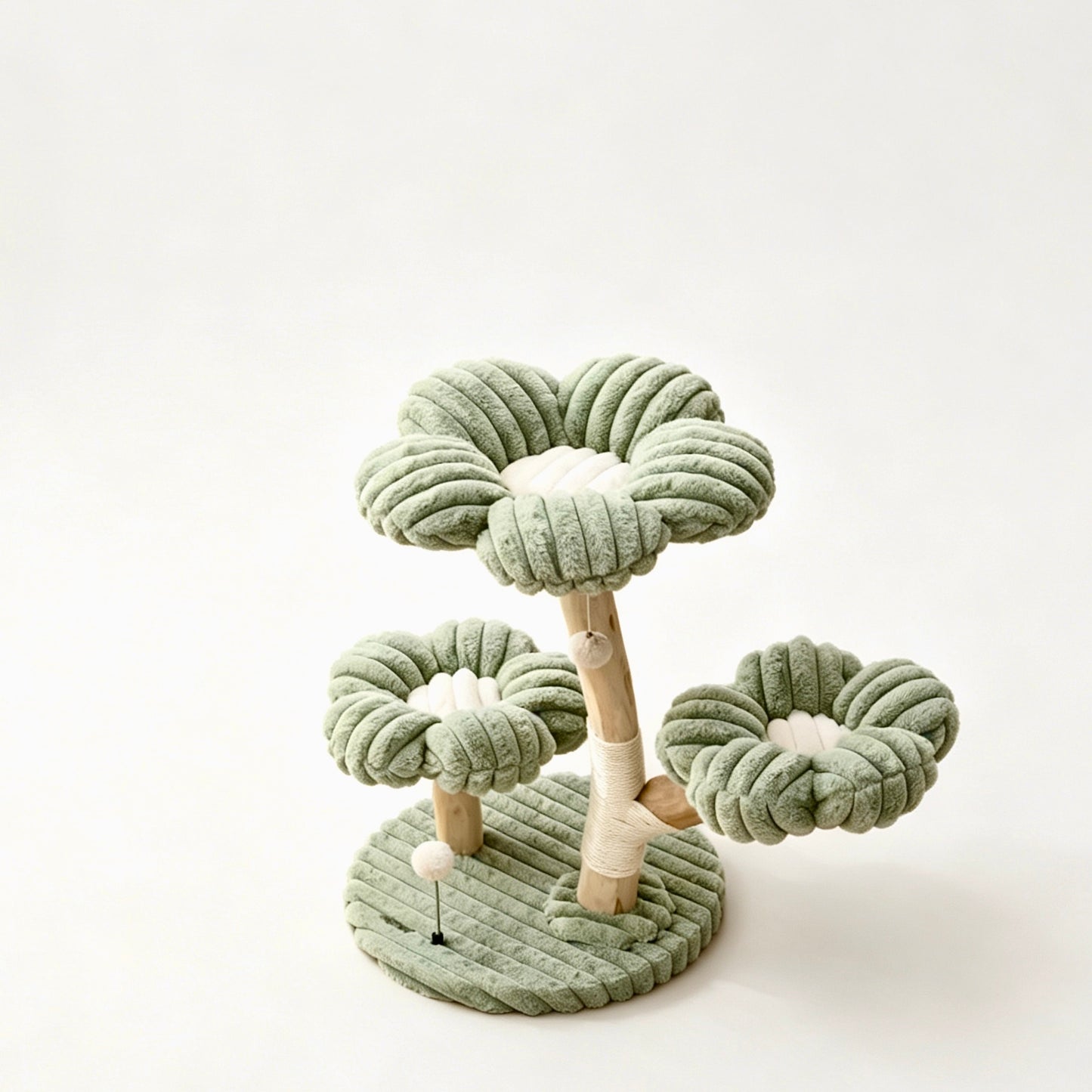 Solid Wood Flower Cat Tree — Where Fine Furniture Meets Feline Nature