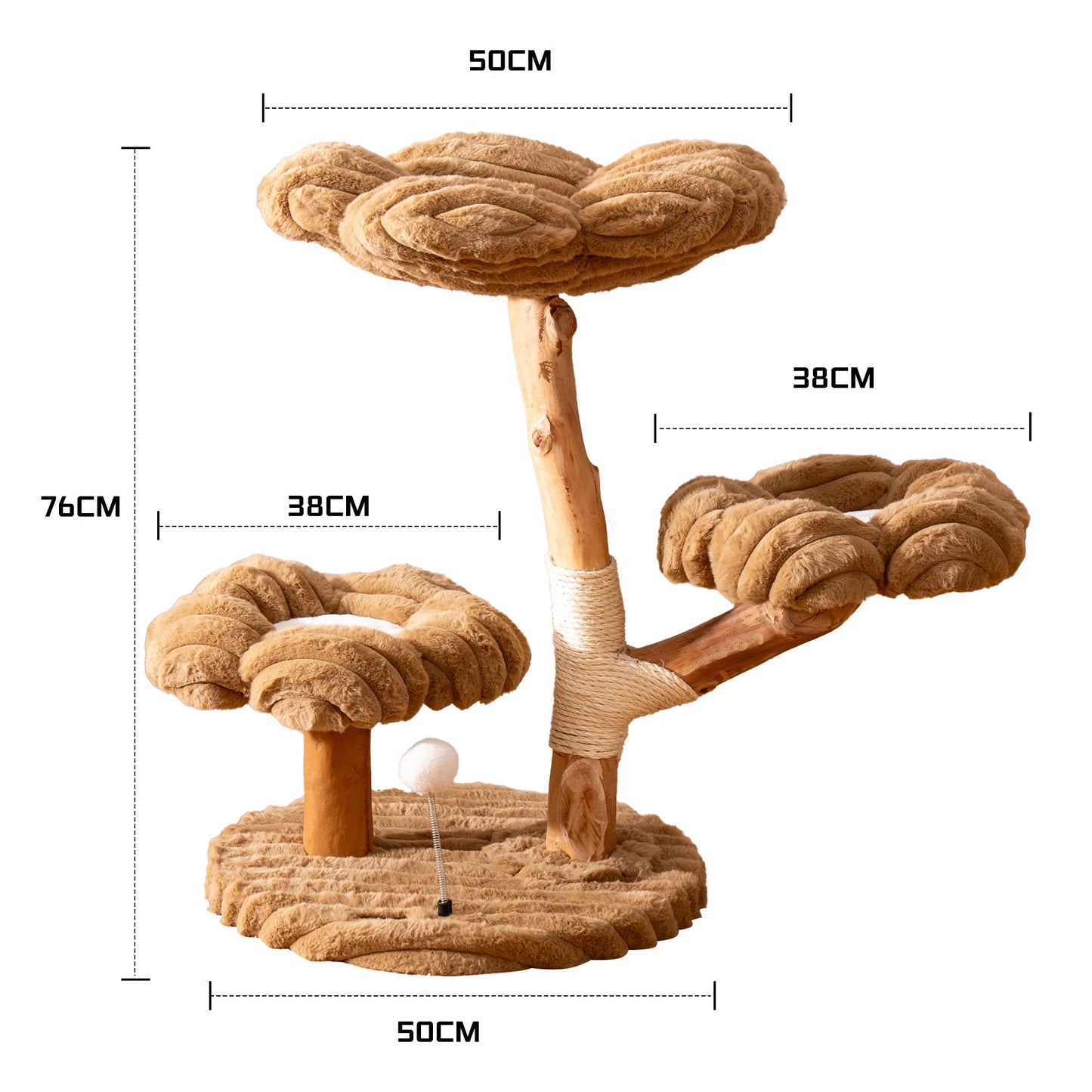 Solid Wood Flower Cat Tree — Where Fine Furniture Meets Feline Nature