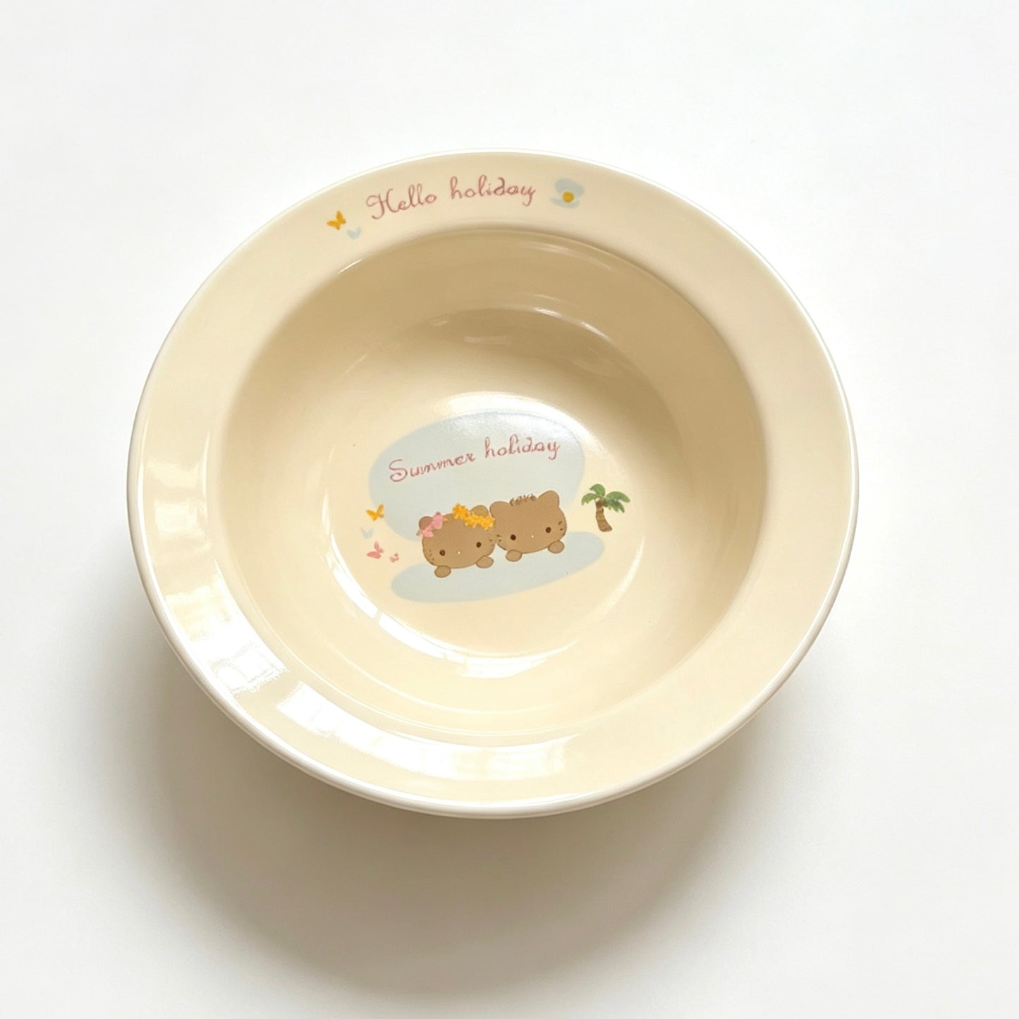 Cute Bunny & Puppy Ceramic Cat Bowl