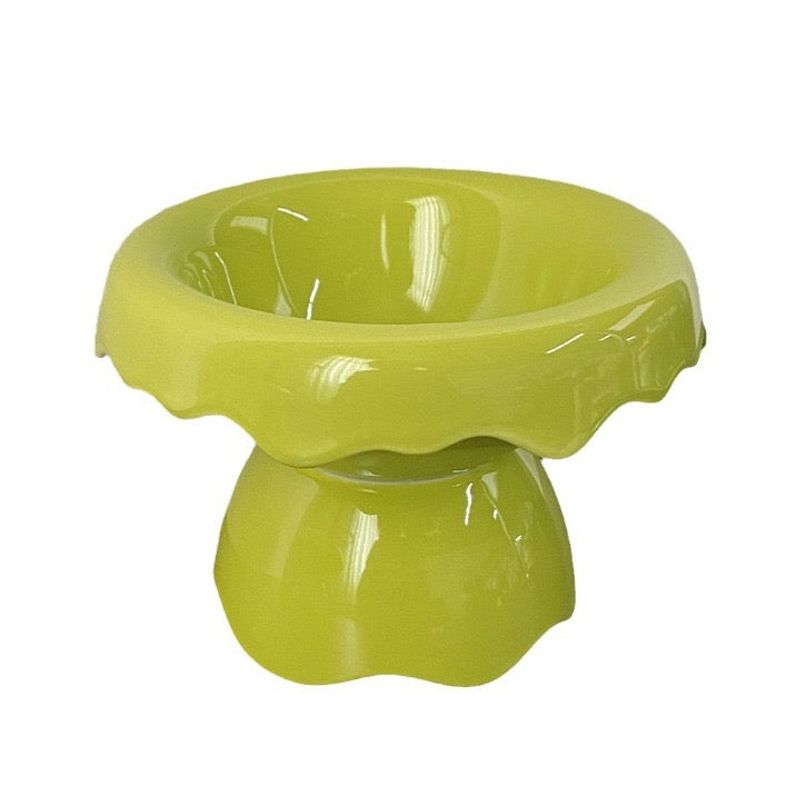 Ceramic Elevated Cat Bowl, Whisker Friendly Raised Cat Food Bowl for Food and Water, Cat Feeding Bowl