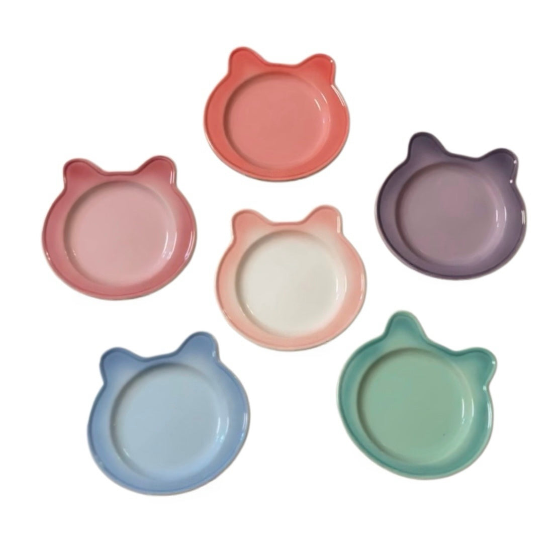 Bunny Plates for Cat Feeding, Cat Plates, Cat Bowls