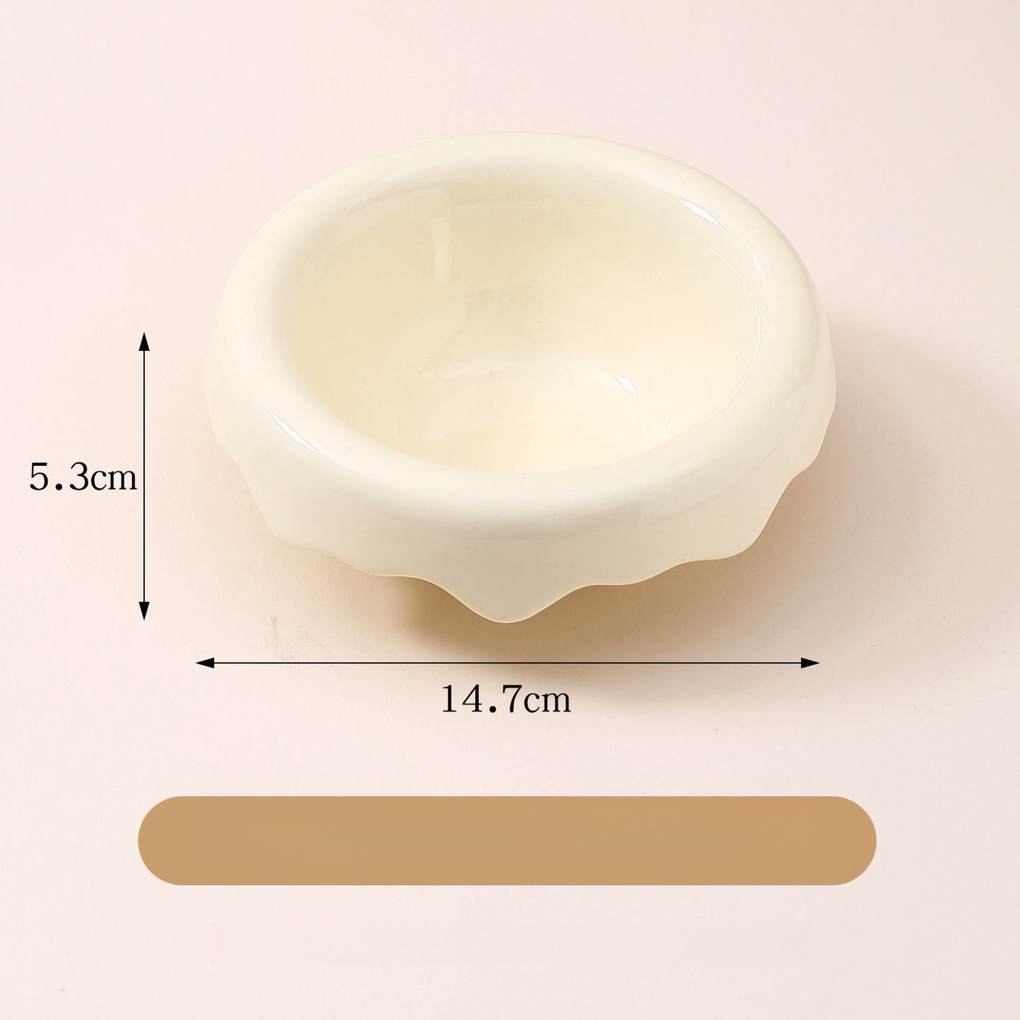 Ceramic Elevated Cat Bowl, Whisker Friendly Raised Cat Food Bowl for Food and Water, Cat Feeding Bowl