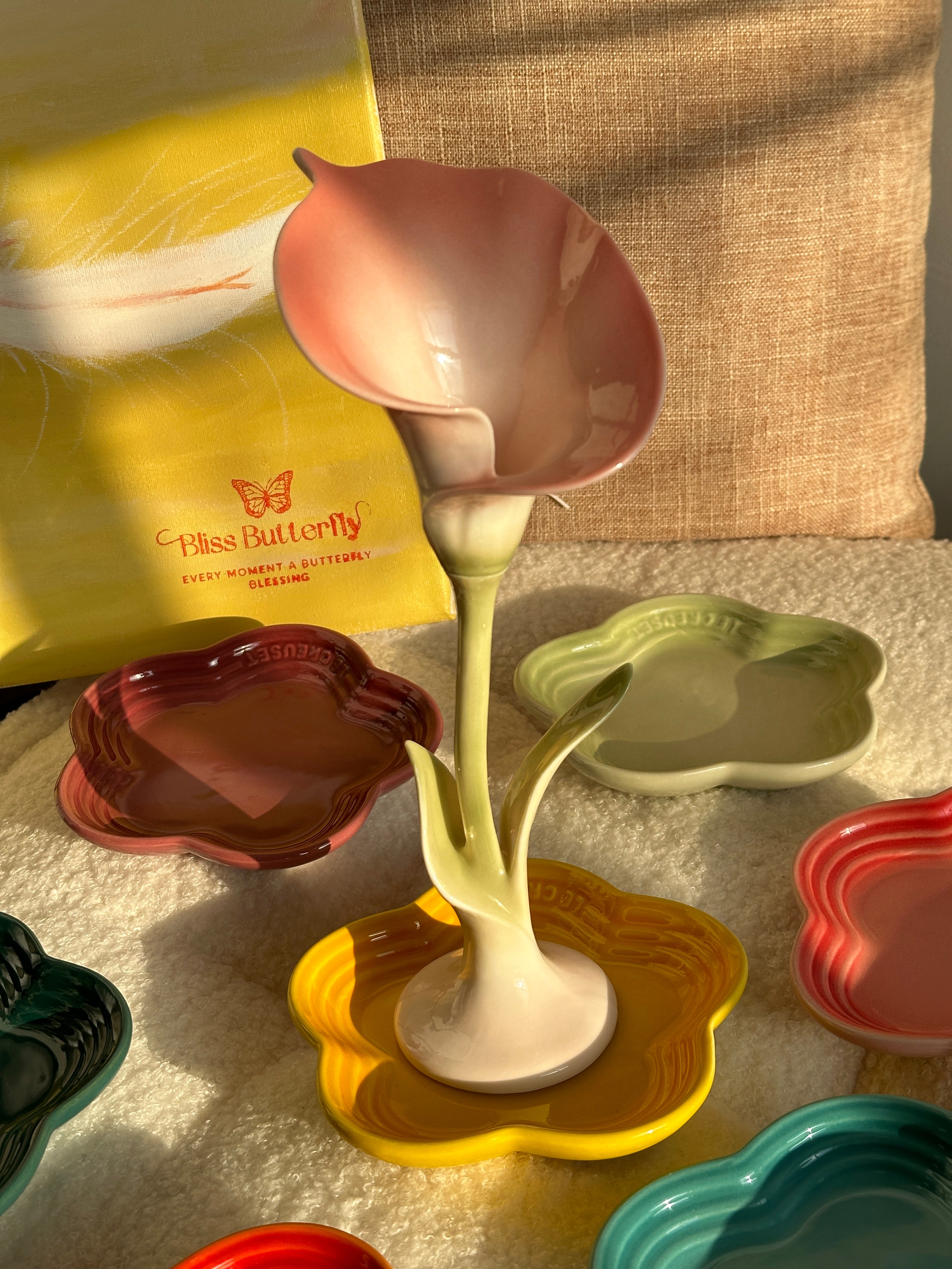 Tulips Candle Holder, Ceramic Tulips Candle Holder, Candle Holder