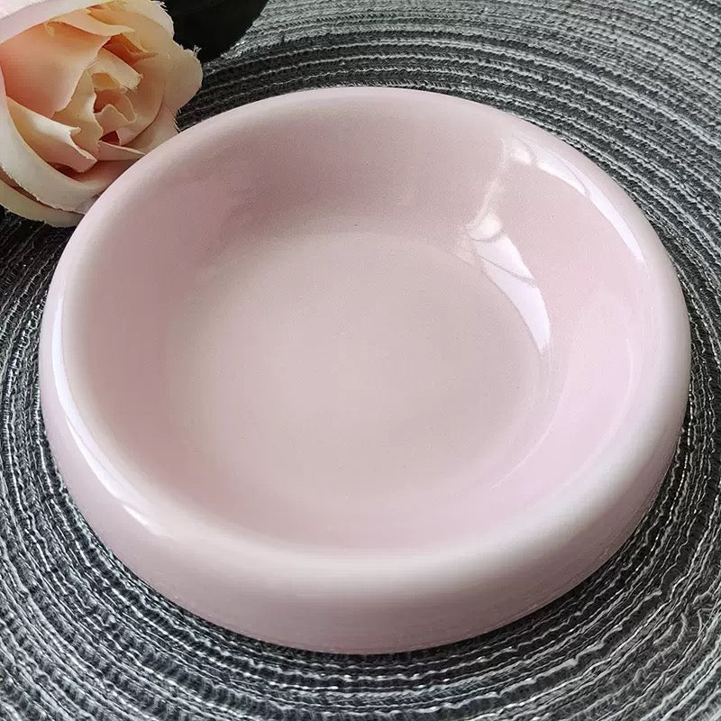 Ceramic Cat Plates Cat Food Bowls Shallow Bowls for Kitten, Ceramic Cat Plates