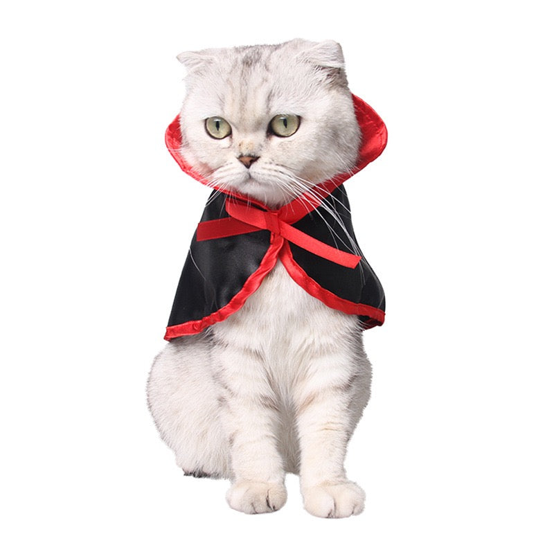 Halloween Pet Cape Costume Cat Vampire Cloak Cat Wizard Outfit Pet Witch Cosplay Apparel Halloween Pet Cloak Party Costumes