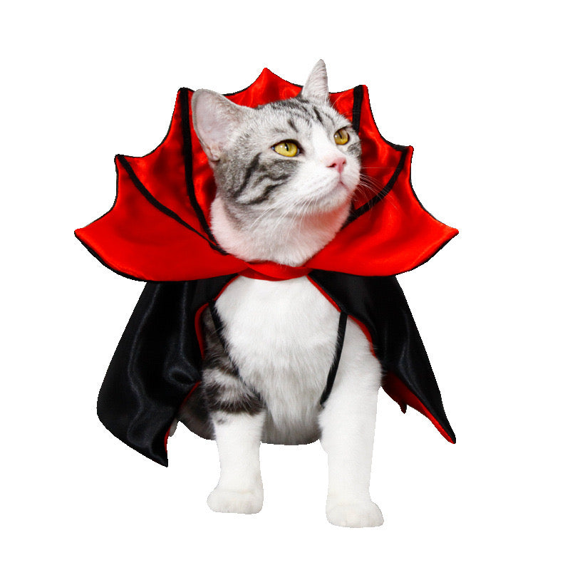 Halloween Pet Cape Costume Cat Vampire Cloak Cat Wizard Outfit Pet Witch Cosplay Apparel Halloween Pet Cloak Party Costumes