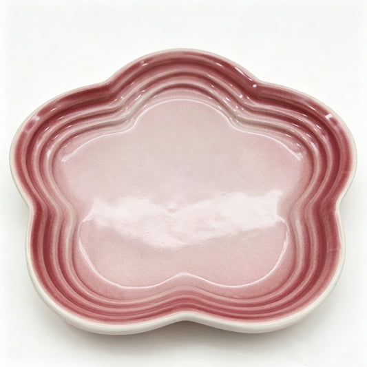 Flower Ceramic Cat Plate – Shallow Feeding Plates for Cats