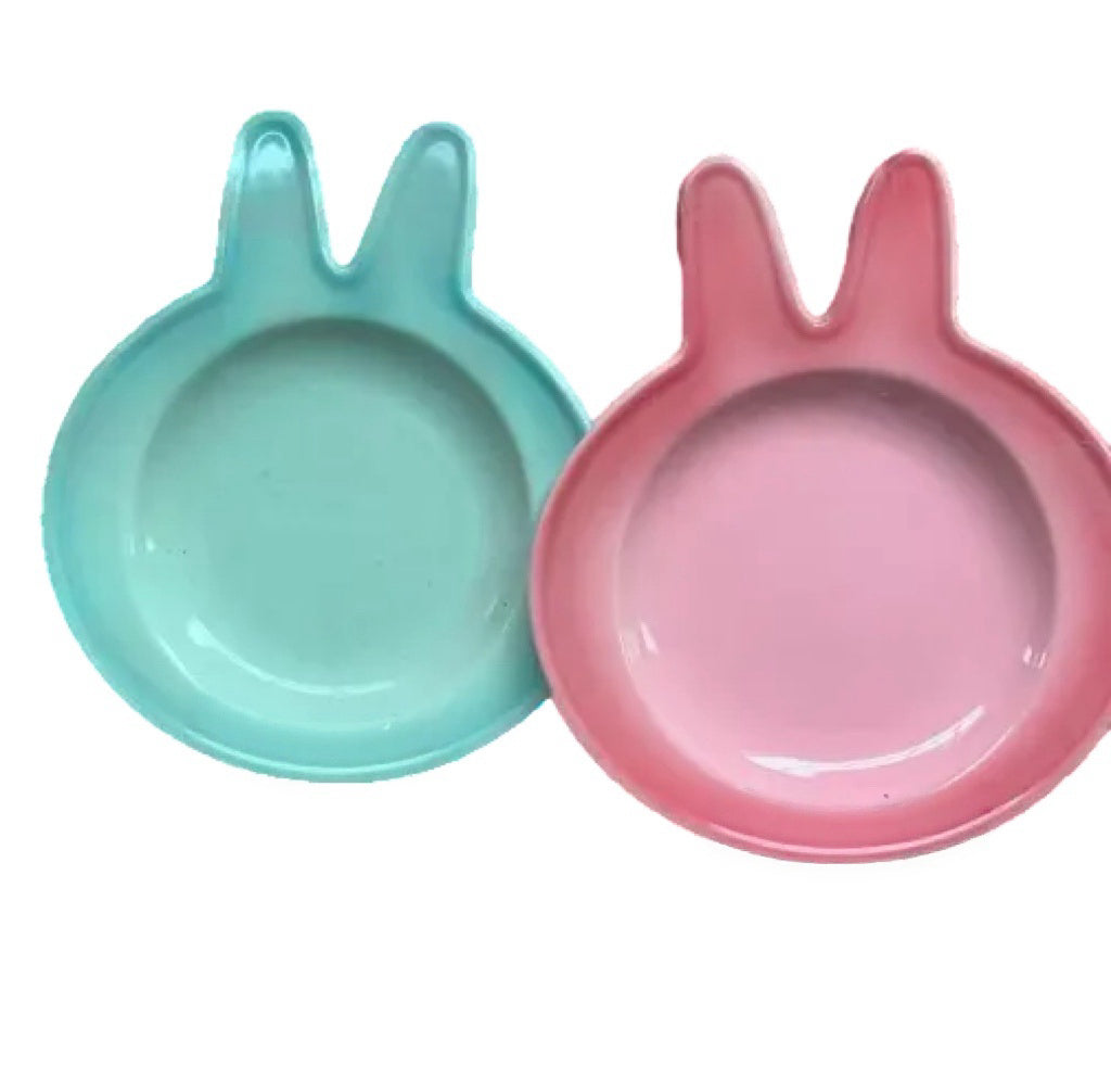 Bunny Plates for Cat Feeding, Cat Plates, Cat Bowls