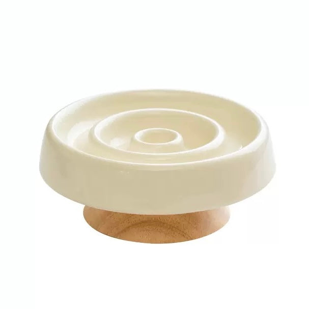 Ceramic Slow Feeder, Pet Food Bowl for Cats and Dogs