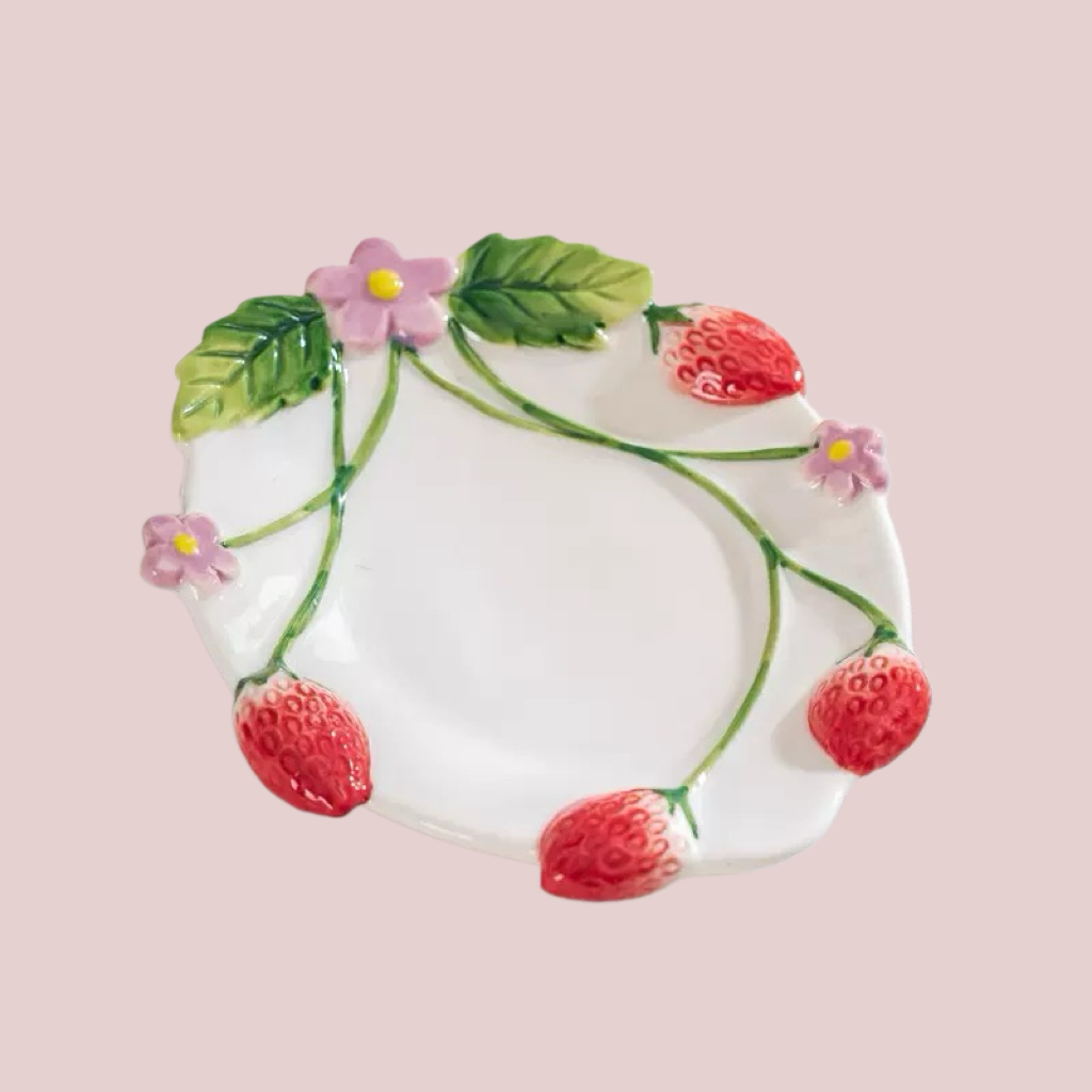 Strawberry Plates Handmade