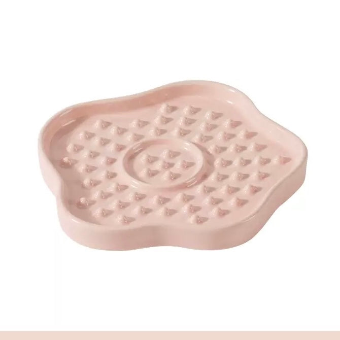 Ceramic Flower Slow Feeder for Cats & Small Dogs