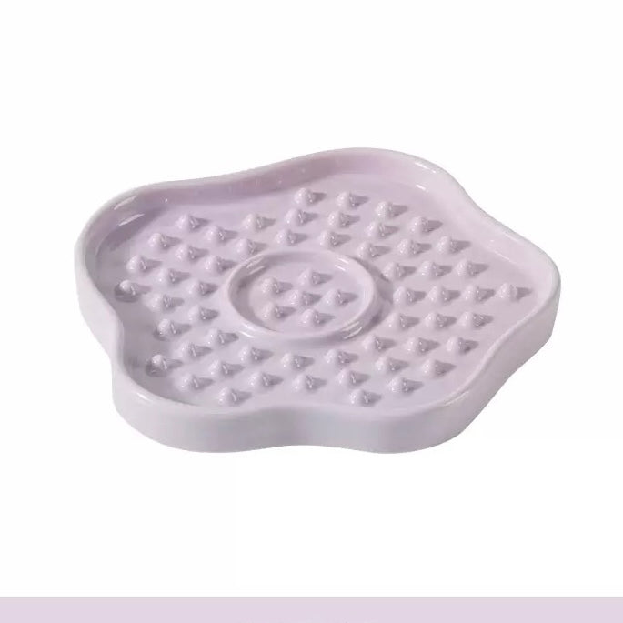 Ceramic Flower Slow Feeder for Cats & Small Dogs