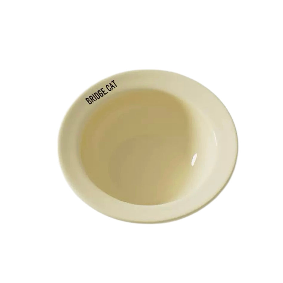 Ceramic Cat Bowl – Wide Shallow Cat Food Dish, Microwave & Dishwasher Safe