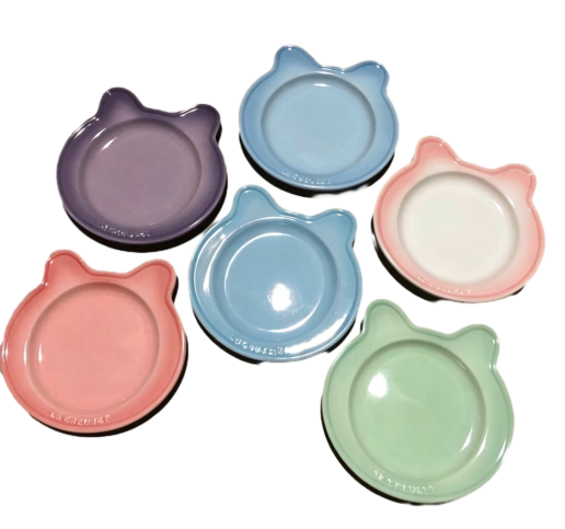 Bunny Plates for Cat Feeding, Cat Plates, Cat Bowls