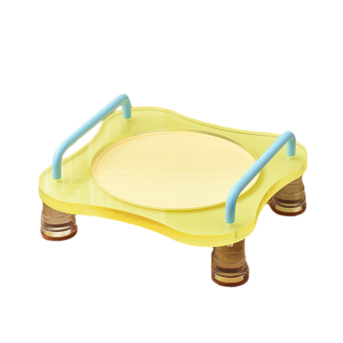 Acrylic Elevated Cat Bowl Stand with Non-Slip Feet — Raised Feeder for Ceramic Cat Plates