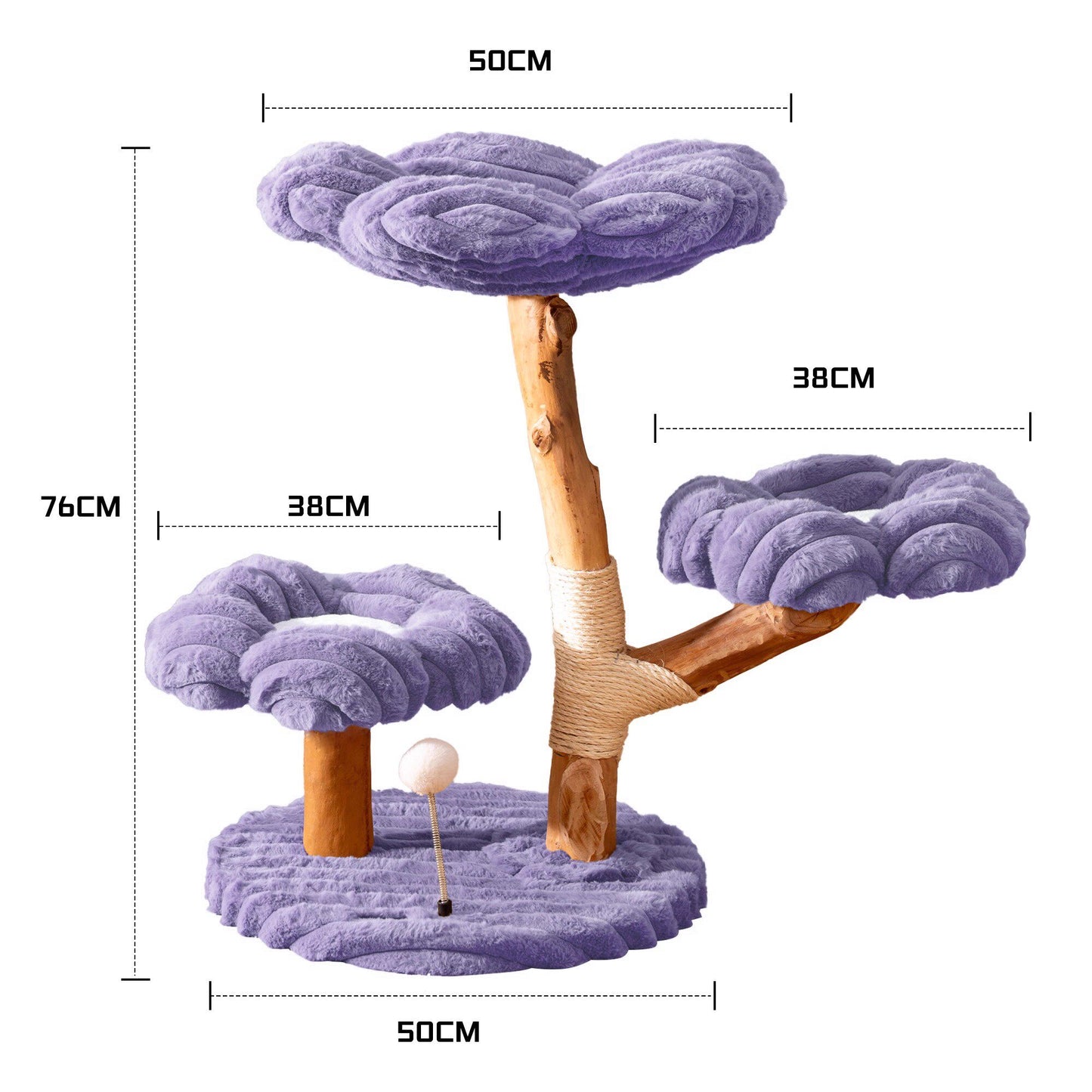 Solid Wood Flower Cat Tree — Where Fine Furniture Meets Feline Nature