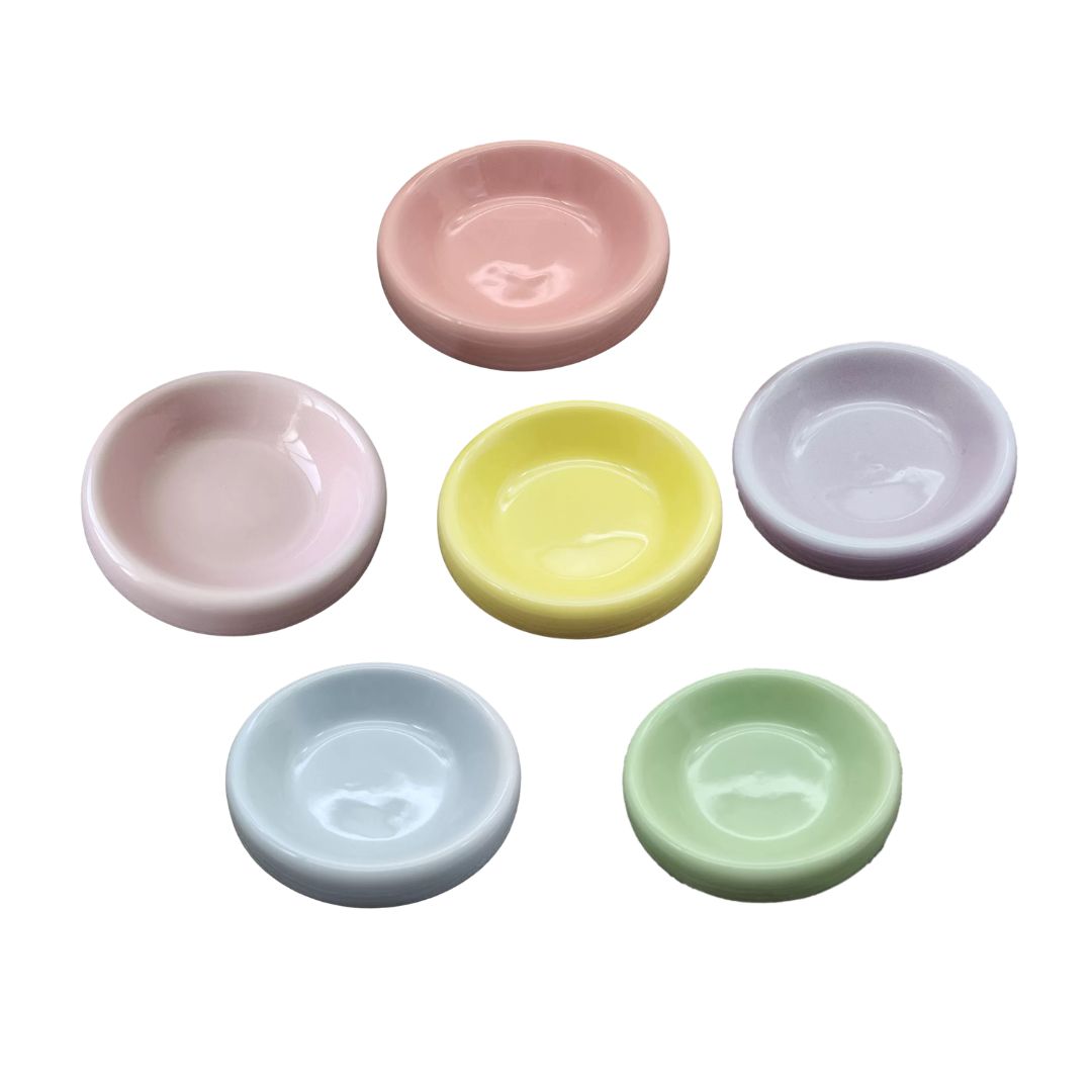 Ceramic Cat Plates Cat Food Bowls Shallow Bowls for Kitten, Ceramic Cat Plates