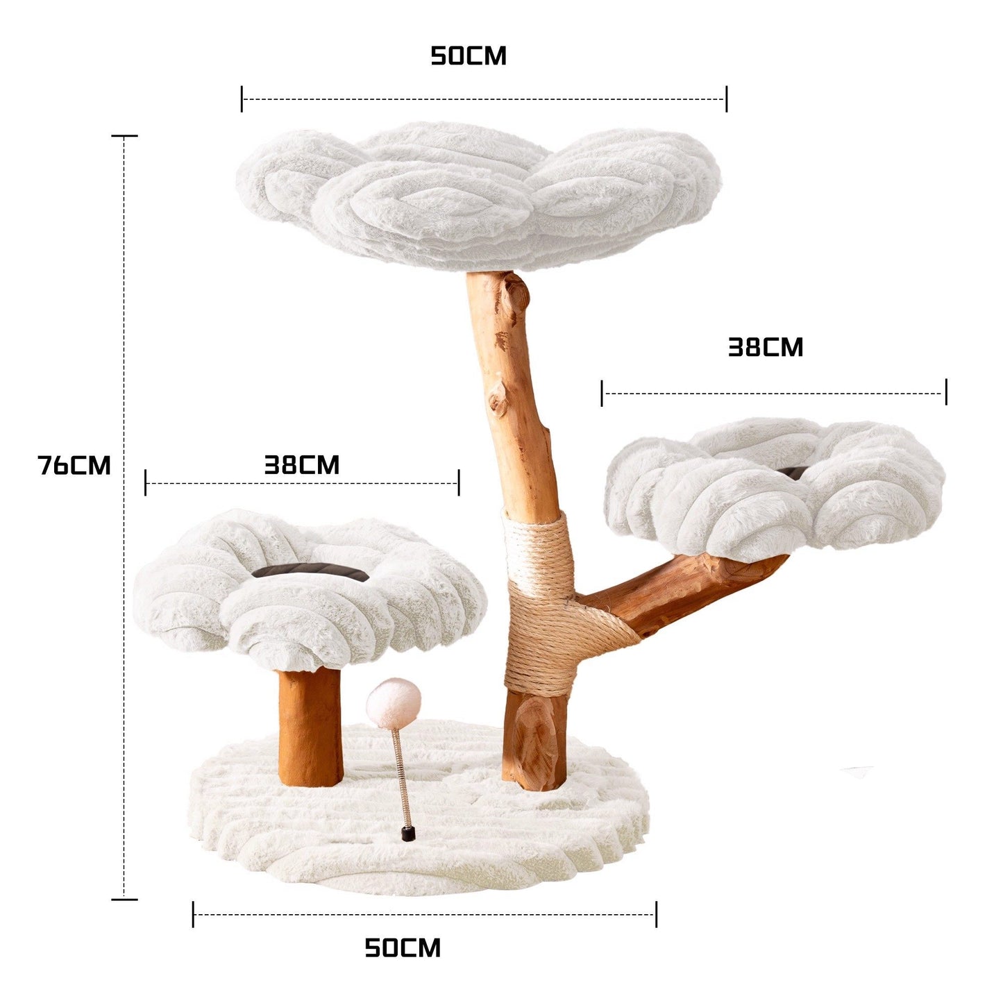 Solid Wood Flower Cat Tree — Where Fine Furniture Meets Feline Nature