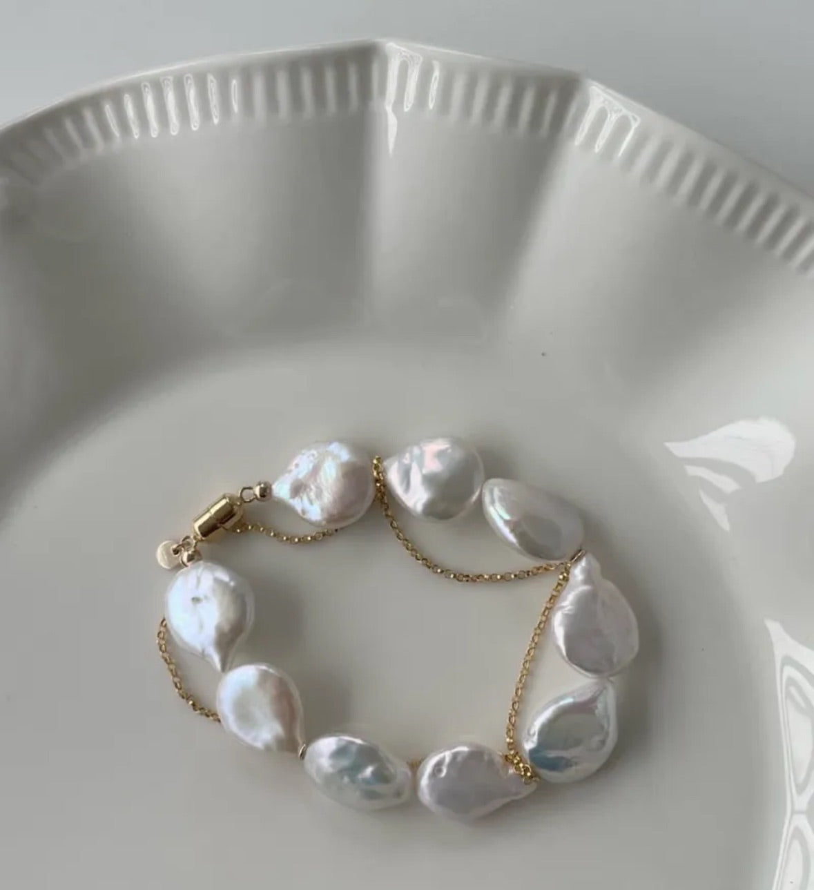 Baroque Pearls Bracelets with Freshwater Pearls, Natural Pearl Bracelet.